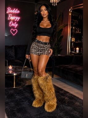 Brownie Baddie Furry Boots
